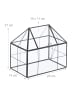 relaxdays Pflanzenterrarium "Haus" in Schwarz - (B)23 x (H)21 x (T)14 cm