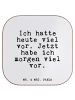 Mr. & Mrs. Panda Untersetzer Glas Ich hatte heute viel... mit Sp... in Weiß