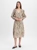 MOSS COPENHAGEN Kleid ALYONA VLORA in beige anthrazit - 0001