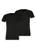Puma 2er Pack V-Neck T-Shirts in Schwarz