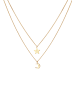Elli Halskette 925 Sterling Silber Sterne, Astro, Stern in Gold