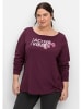 sheego Funktions-Sweatshirt in aubergine