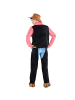 tectake Cowboy-Chap in Kunstlederoptik, schwarz