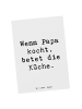 Mr. & Mrs. Panda Ansichtskarte Spruch Vater Koch mit Spruch in Weiß