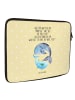 Mr. & Mrs. Panda Laptoptasche Walfisch Thunfisch mit Spruch in Gelb Pastell