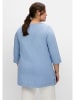 sheego Shirt in mittelblau