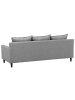 Beliani Ecksofa ELVENES in Grau/Braun - (W) 206 x (H) 69 x (L) 140 cm