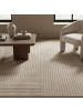 KADIMA DESIGN Kurzflorteppich Skandi 3D-Bögen Waschbar Wohnzimmer in Beige