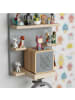 relaxdays Toniebox Regal "Haus" in Grau - (B)28 x (H)43 x (T)17 cm