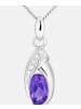 Diamant L'éternel Halskette aus 375 Weißgold mit 0.42 Karat Diamant mit Amethyst