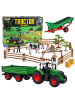 Wisam® Landwirtschaftliches Set Traktor mit Anhänger Tiere Bauern