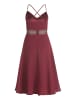 Vera Mont Cocktailkleid mit Wasserfallausschnitt in Deep Dahlia