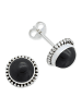 mantraroma 925er Silber - Ohrstecker (L) 10 x (B) 10 mm mit Onyx