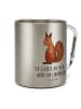 Mr. & Mrs. Panda Thermotasse Einhorn Glauben mit Spruch in Silber