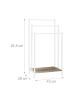 relaxdays Handtuchständer in Natur/ Weiß - (B)43 x (H)82,5 x (T)28 cm