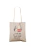 Mr. & Mrs. Panda Tote Bag Pinguin mit Kind mit Spruch in Grau Pastell