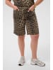 KAFFE curve Jeansshorts KCjessa Regular fit in Black/Brown Leopard