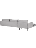 Beliani Ecksofa VINTERBRO in Grau/Schwarz - (W) 279 x (H) 86 x (L) 162 cm