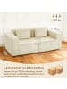 HOMCOM 3 Sitzer Sofa-202L x 90B x 76H cm-Beige