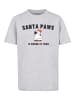 F4NT4STIC T-Shirt Santa Paws Christmas Cat in grau meliert