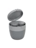 koziol Lunchboxen BENTOBOX L für Salate und Dressings in Grau, 14 x 13 x 14 cm