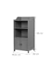 relaxdays Badezimmerschrank in Grau - (B)40,5 x (H)86 x (T)36 cm
