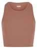 Urban Classics Urban Classics Ladies Sports Top Rib Ladies Sports Top Rib in light brown