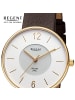 Regent Armbanduhr-Analog dunkelbraun mittel (ca. 33mm) Regent Lederarmband