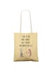 Mr. & Mrs. Panda Tote Bag Hase Igel mit Spruch in Gelb Pastell