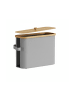 relaxdays Toilettenpapier Aufbewahrung in Grau - (B)45 x (H)33 x (T)16 cm