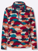 Sieh an! Fleece-Shirt in marine-papaya-bedruckt
