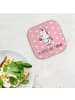 Mr. & Mrs. Panda Untersetzer Glas Einhorn Muffin mit Spruch in Rot Pastell