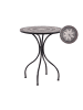 Beliani Outdoor Bistrotisch CARIATI in Schwarz - (W) 60 x (H) 73 x (L) 60 cm