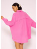 SASSYCLASSY Ultra Oversize Musselin-Blusenhemd lange Variante in Pink