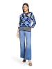 Betty Barclay Feinstrickpullover mit Blumenprint in Dunkelblau/Blau
