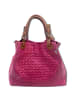 Florence Florence Handtasche, Umhängetasche Leder pink, braun ca. 31cm