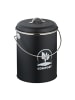 relaxdays Komposteimer in Schwarz - 5,5 Liter