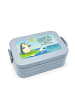 Mr. & Mrs. Panda Bento Box Pinguin Surfer Design mit Spruch in Blau Pastell