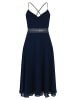 Vera Mont Cocktailkleid mit Wasserfallausschnitt in Night Sky