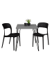 58 aufm Kessel BARTISCH Eirena 70x70x75 schwarz matt/kreidegrau matt lack