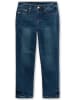 sheego Gerade Jeans in dark blue denim