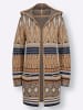 WITT WEIDEN Longstrickjacke in camel-marine-gemustert