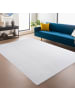 KADIMA DESIGN Teppich Kurzflor Unifarben Polyester Antirutsch Wohnzimmer in Weiß