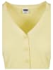 Urban Classics Urban Classics Damen Ladies Short Rib Knit Cardigan in softyellow