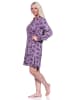 NORMANN Frottee Nachthemd langarm Bündchen - 76265 in beere