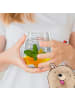 Mr. & Mrs. Panda Blümchentail Glas Kaffee Tasse ohne Spruch in Transparent