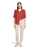 CARTOON Leinenbluse mit V-Ausschnitt in Rust Brown