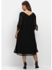 sheego Midikleid in schwarz