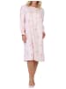 NORMANN Langarm Nachthemd klassische Design Knopfleiste am Hals - 88987 in rosa