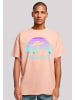 F4NT4STIC Oversize T-Shirt I BELIEVE UFO Alien Raumschiff Retro in amber